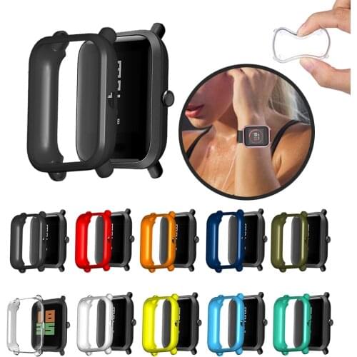 Soft TPU Case Cover Shell Protector For Xiaomi Huami Amazfit Bip Youth/Lite Screen Protector