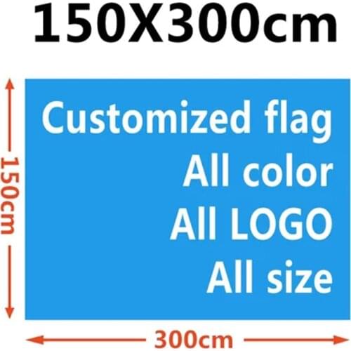 Custom150x300cm Flag Banner 100D Polyester Printed For Decoration Advertising Hanging Designs Promotion, Free Shipping