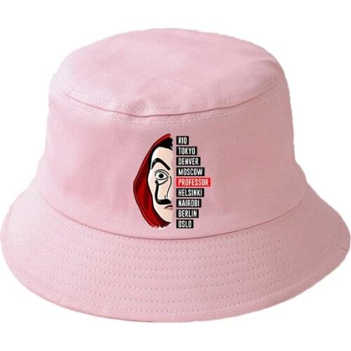 La Casa De Papel Summer Hat House of Paper Cartoon Money Heist Women Men Panama Bucket Cap The Design Flat Visor Fisherman Hat