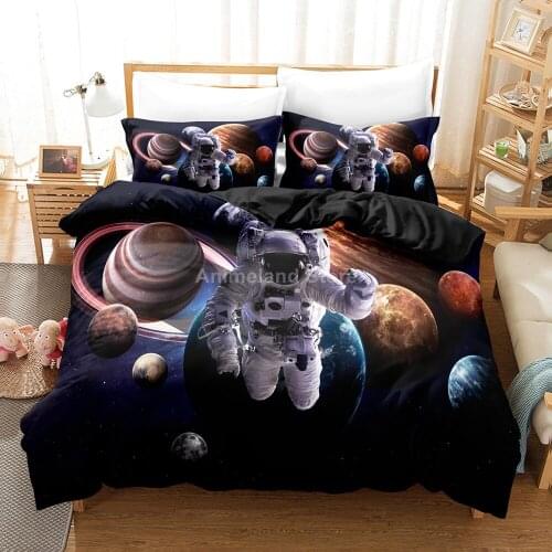 Astronaut Planet Universe 3d Bedding Set Bed Linen Quilt Duvet Cover Sets Home Textile Decor Twin Single Queen King Size Luxury