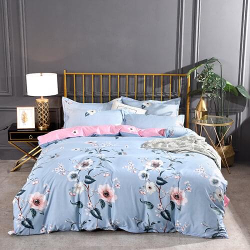 Hot yellow crushed flower simple style bed linen is set three-piece set four-piece set.cute bed sheets bed set queen size