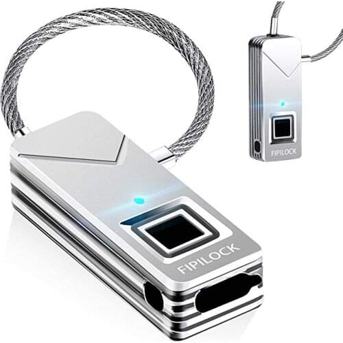 Portable Fingerprint Lock Biometric Security Anti-Theft Padlock Golf Bag Suitcase, Gym Locker