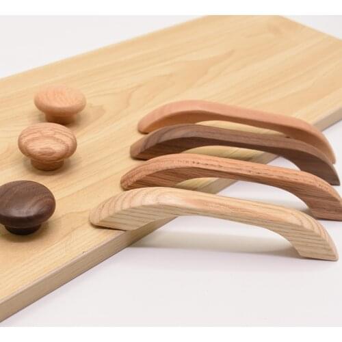 American Home Solid Wood Furniture Pulls Indoor Wardrobe Door Knobs and Handle Bedroom Dresser Drawer Pulls Hardware Accessories