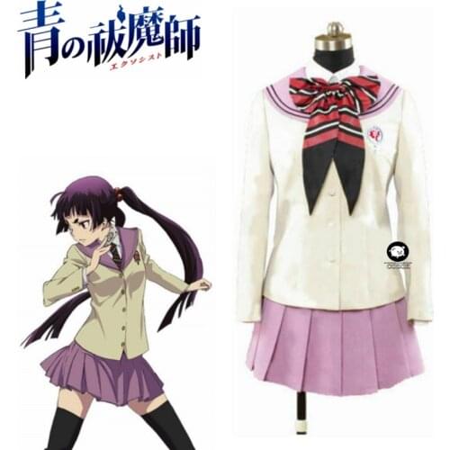 Anime Blue Exorcist Ao No Exorcist Kamiki Izumo Full Set Cosplay Costume School Uniform Halloween Costume