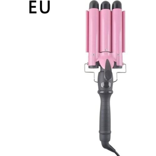 Three-tube Curling Iron With LCD Temperature Display Adjustable Extra-long Wire Curling Iron Cold Spray Technology Ceramic