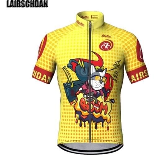 SPTGRVO LairschDan funny mens cycling jersey bicycle top cycle jersey short sleeve racing bike shirt mtb clothes maiot ciclismo