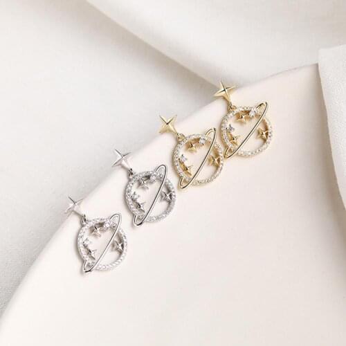 Women Creative Asteroid Shape Eardrop Star Ear Stud Earrings Jewelry Gift