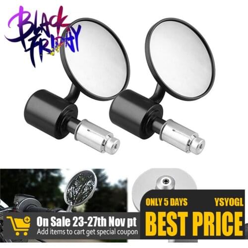 1 Pair 7/8" Motorcycle Rearview Mirror Universal Handlebar Bar End Rear View Mirrors Bike Motorbike Side Mirror Accessories