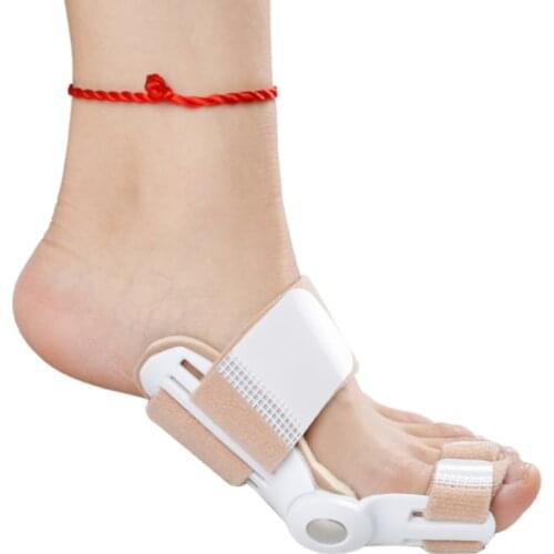 1 Piece Big Toe Bunion Splint Straightener Hallux Valgus Thumb Corrector Two Holes Toe Separator Feet Thumb Care Bunion Aid Tool