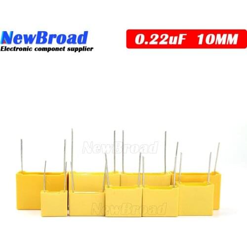 10pcs 220nF capacitor X2 capacitor 275VAC Pitch 275V 10mm X2 Polypropylene film capacitor 0.22uF