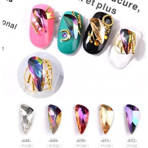 10pcs/lot Nail Jewelry Diamond Wing Drill Nails DIY Nail Art Decoration Beauty Rhinestone Shiny Sticker Drilling Glitter Nail