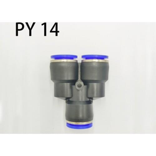 10PCS PY 14 Pneumatic fitting connector Y type 3-way tee quick push in joint