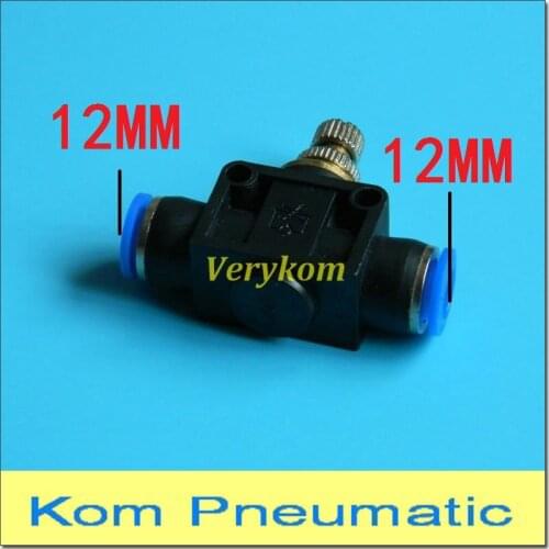 100pcs/lot LSA-12 Pneumatic Air Flow Controller Adjustable Speed Control 12MM Tube Pipe Quick Fitting Throttle Valve ASA-12