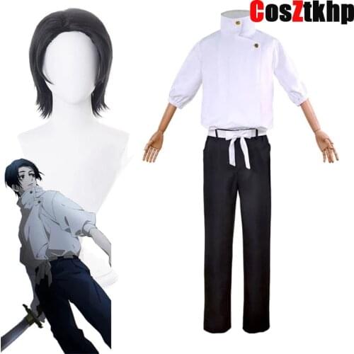 2021 Jujutsu Kaisen Otsukotsu Yuta Cosplay Costumes Adult Otsukotsu Yūta Wigs Halloween Party Costume Anime Clothing Short Hair
