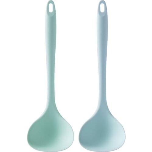 Anti-scald Silicone Ladle Multifunctional Large Soup Spoon Non-stick Spoons With Long-handle