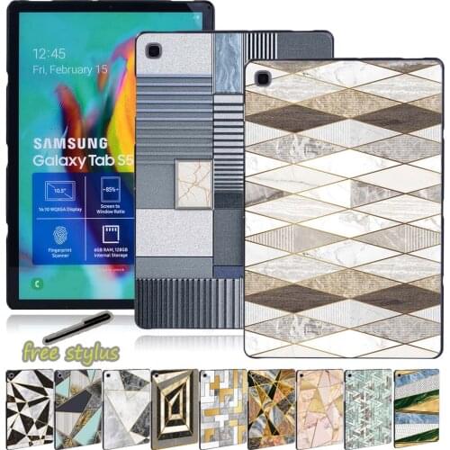 Back Case for Samsung Galaxy Tab S5e T720 T725/Tab A 9.7 T550 P550 T551/Tab A 10.5 T590 T595 Shape Series Slim Hard Tablet Case