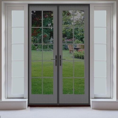 👍Black Door screen Pet blocking Mosquito Nets For Door Self-adhesive Magnetic Stripe Mosquito Screens Customizable