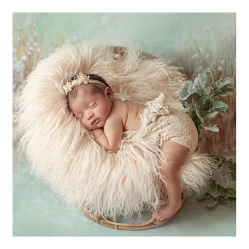 Baby Photography Props Handmade Bamboo Basket Vintage Chair Newborn Photo Shoot Posing Sofa for Boys Girls Fotografia Acessori