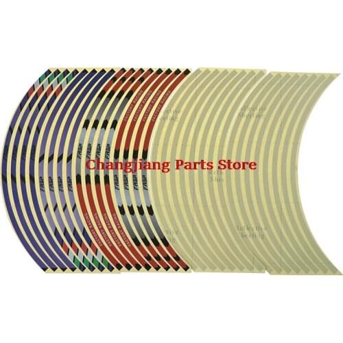 Hot sale 1set 17"18" Strips Motorcycle Car Wheel Tire Stickers Reflective Rim Tape Motorbike Auto Decals