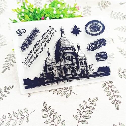 11*16CM Hot sale castle Transparent Clear Stamps / Silicone Seals Roller Stamp for DIY scrapbooking photo album/Card Making