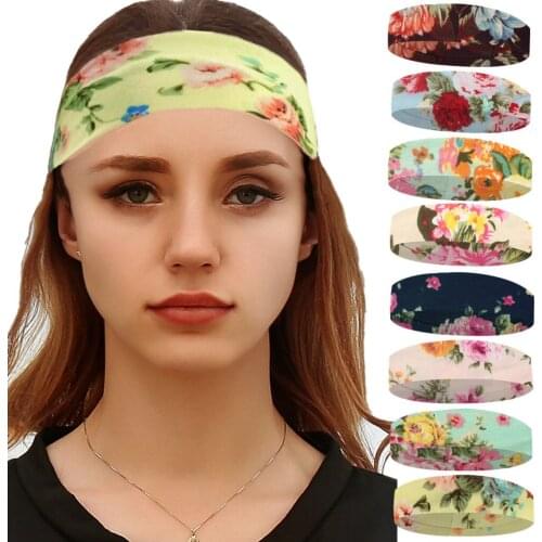 Hot Sale Printed Headband SPA Wide Elastic Hair Bands Hair Ties Sweatband Multi-function Headband Scarf Sport Yoga Headwrap