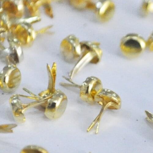 Happymems Gold Round Metal Brads 500pcs/lot DIY Photo Album Embellishments Scrapbooking Crafts Home Decor Fastener