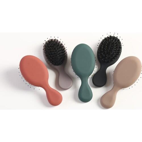 Pocket Horsehair Comb Salon Styling Hairbrush Portable Massager Hair Comb Fashion Styling Shampoo Hair Comb Brush Health Tool