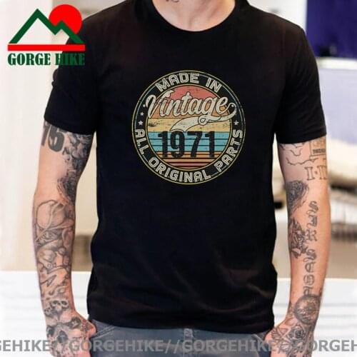 Classic 49th birthday gift for men women Vintage 1971 T-Shirt 49th Birthday Perfect Gift Tee shirt for Father DAD BF tshirt Tops