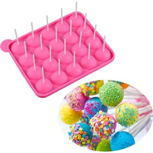 Round shaped lollipop silicone mold DIY Bakeware Silicone Ice Popsicle mold Lolly Candy Chocolate Mold Baking Tools