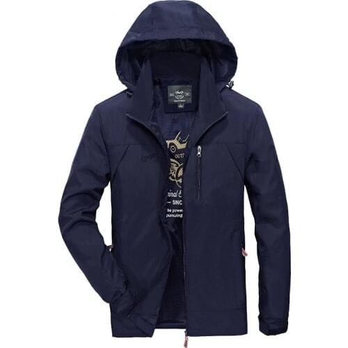 Mens Spring Autumn Jacket Men Light Waterproof Windbreakers Army Green Work Hood Coat Mens Jackets Veste Homme Plus Size 4XL