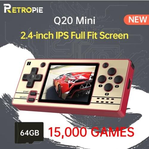 POWKIDDY Q20 MINI 2.4 Inch Fully Fit IPS Screen Open Source Handheld Game Console Retro PS1 New Game Players Childrens Gifts