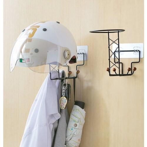 Multifunctional Storage Rack Suction Cup Punch-free Wall-mounted Helmet Hat Umbrella Storage Rack Seamless Paste Coat Rack