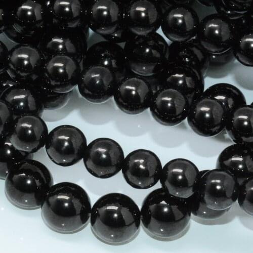 Natural Jet Loose Round Beads 6mm,8mm,10mm,12mm