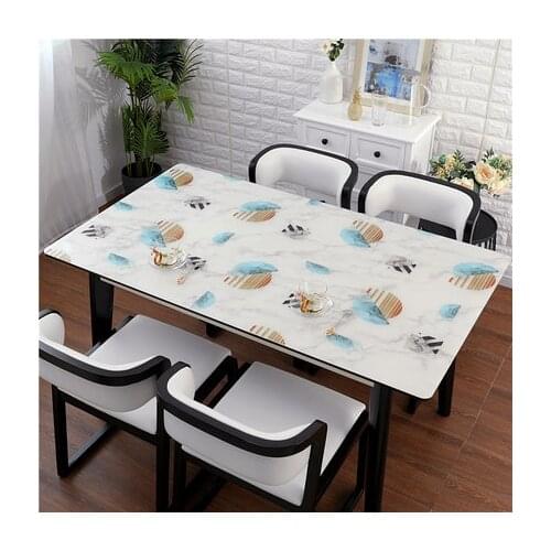 New arrive Shell and starfish print PVC tablecloth Moon Silver table mat Oilproof 1.0mm Home Decoration Tablecloth Kitchen cloth