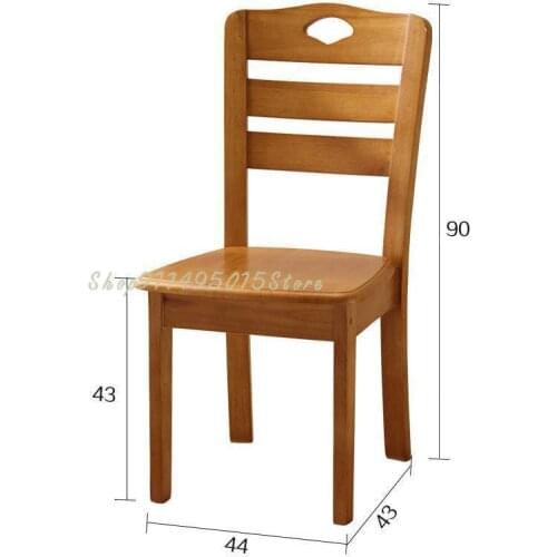 All Solid Wood Dining Chair Home Back Chair Simple Modern New Chinese Hotel Restaurant Dining Table And Chair Stool