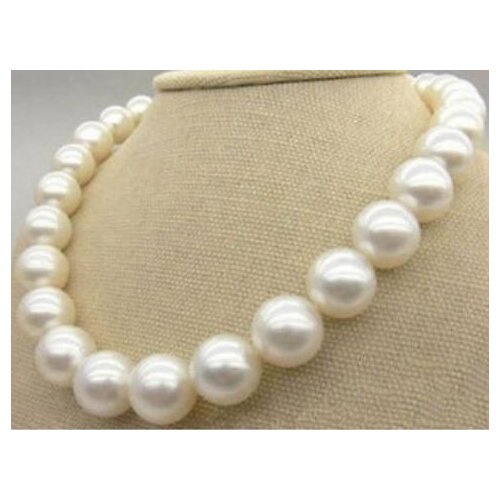 HUGE 18"12-13MM NATURAL SOUTH SEA GENUINE WHITE ROUND PEARL NECKLACE