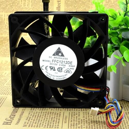 Original FFC1212DE 12cm 120x120x38mm DC 12V 3A ball bearing violence powerful case cooling fan