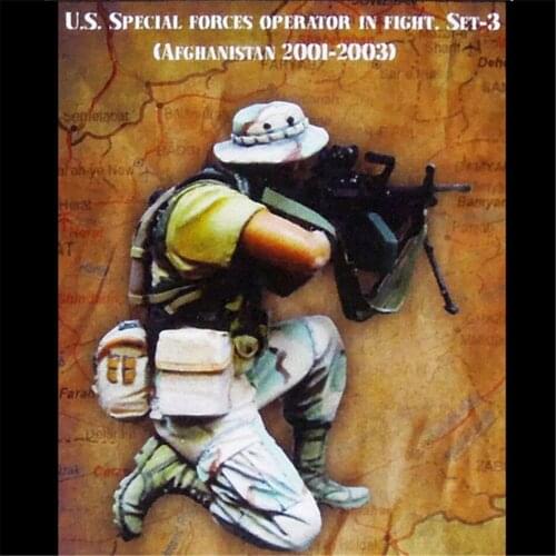 Resin Figure 1/35 Scale Model Kit Afghanistan Soldier GK Assembly Models Kit Colorless Self-Assembled Toy