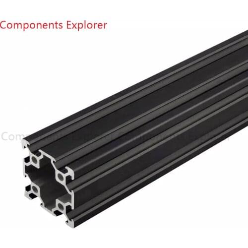 Arbitrary Cutting 1000mm 4040 V slot,double slot Black Aluminum Extrusion Profile,Black Color