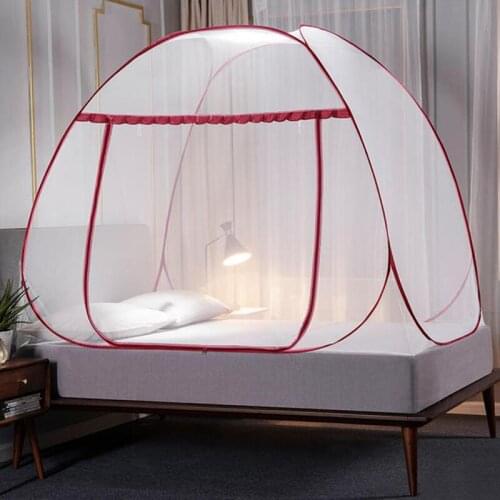 High Quality Pops-Up Mosquito Net Tent for Beds Anti Mosquito Bites Folding Design with Full Bottom for Trip 180x200x200cm TB