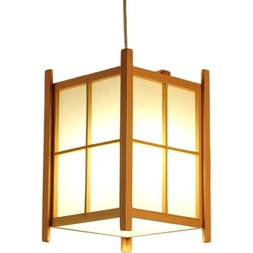 Modern Japanese Pendant Lamp Washitsu Tatami Decor Wooden Lamp For Restaurant Living Room Hallway Japan Lighting and lantern
