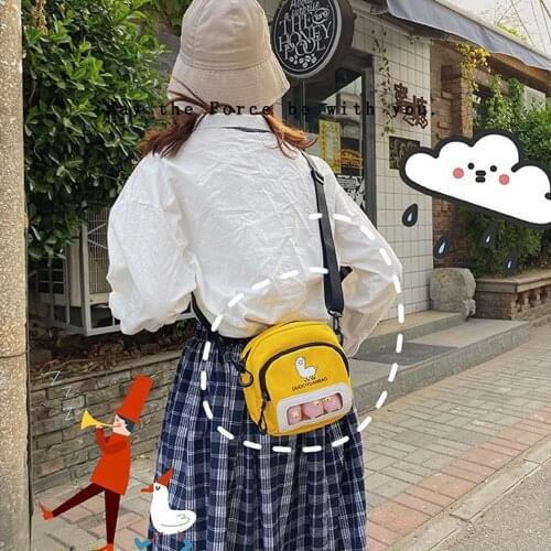 Women Messenger Bags Handbags Alpaca Doll New Cartoon Transparent Female Casual Cute Shoulder Bags Mini Crossbody Bags for Girls
