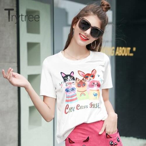 Женские короткие футболки Trytree China At AliExpress