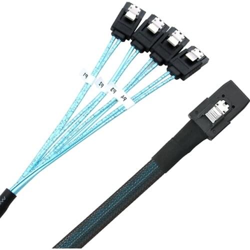 40CM Length Internal SFF 8087 to 4 SATA SAS Cable FOR Mainboard