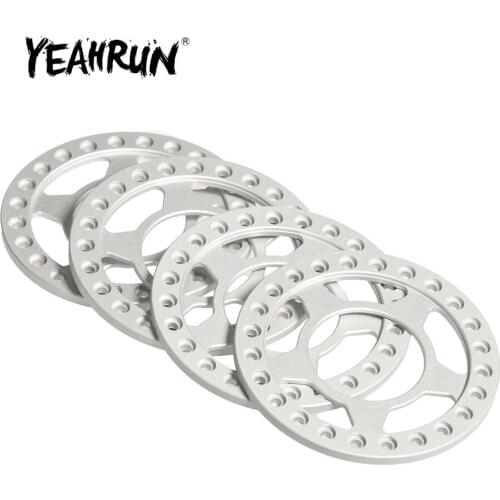 YEAHRUN 4Pcs Replacement Alloy Beadlock Wheel Rings for TRX-4 Axial SCX10 D90 1/10 RC Crawler Car 1.9inch Wheel Rims