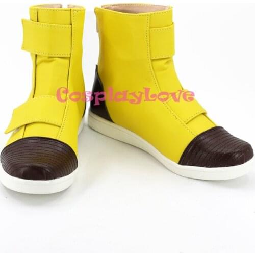 Torankusu Yellow Cosplay Shoes Long Boots Leather Custom Made CosplayLove
