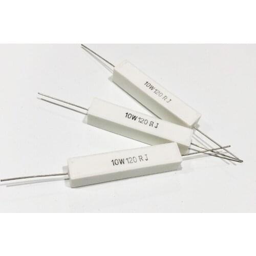 10Pcs RX27-1 SQP Horizontal Cement Resistor resistance 10W 0.1/0.47/0.5/0.68/1/2/2.2/2.5/3/3.3/3.5/3.6/3.9/4R/-100K Copper foot
