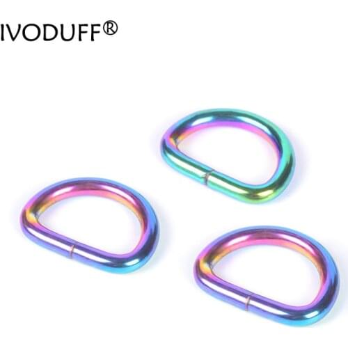15mm Metal Non-Welded D Ring Adjustable Buckle For Backpacks Straps shoes Bags Cat Dog Collar D Buckles DIY Accessories