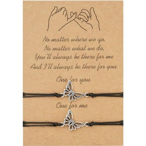 2pcs New Fashion Hollow Butterfly Bracelet Bohemian Womens National Style Silver Color Bracelet Fashion Jewelry Gift