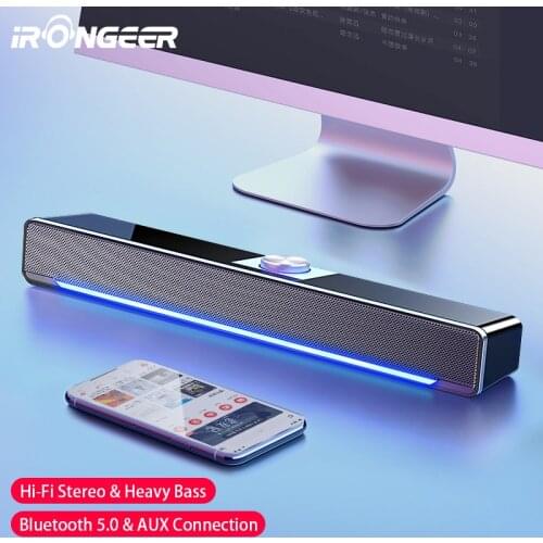 2020 LED TV Sound Bar AUX Wired Wireless Bluetooth Speaker Home Theater Surround SoundBar for PC TV Speakers for Computer
